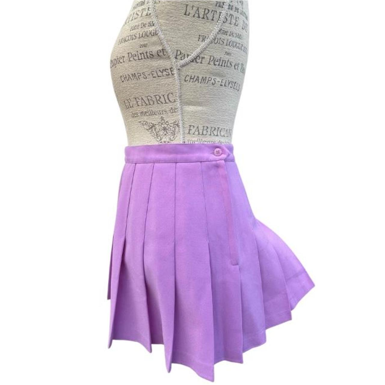 American Apparel Women's Skirt Purple M – Classic pleated