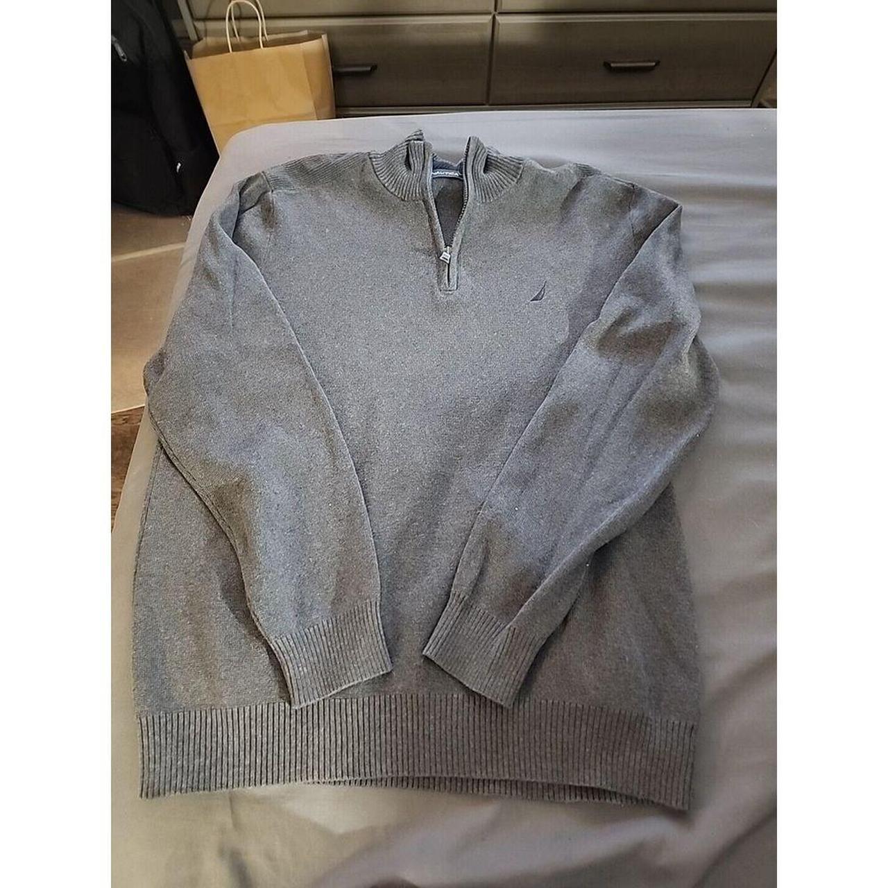 Nautica Gray Long Sleeve deals 1/4 Zip Sweater