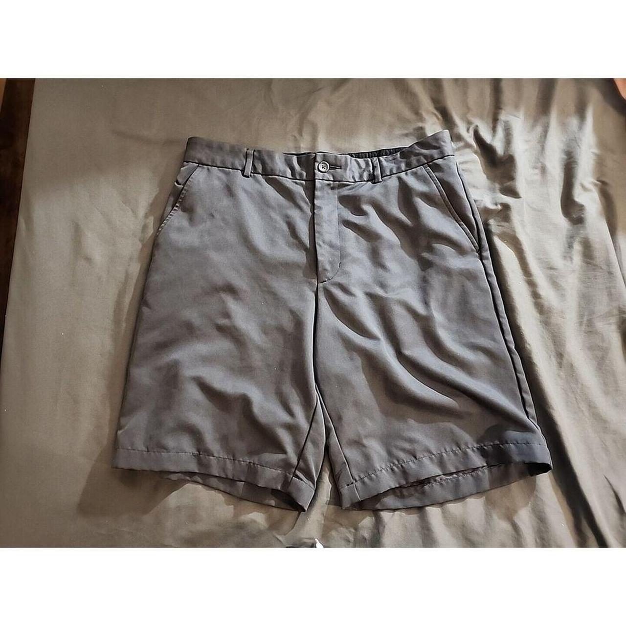 Greg Norman Tasso Elba Golf Shorts Mens 34 Gray Flat