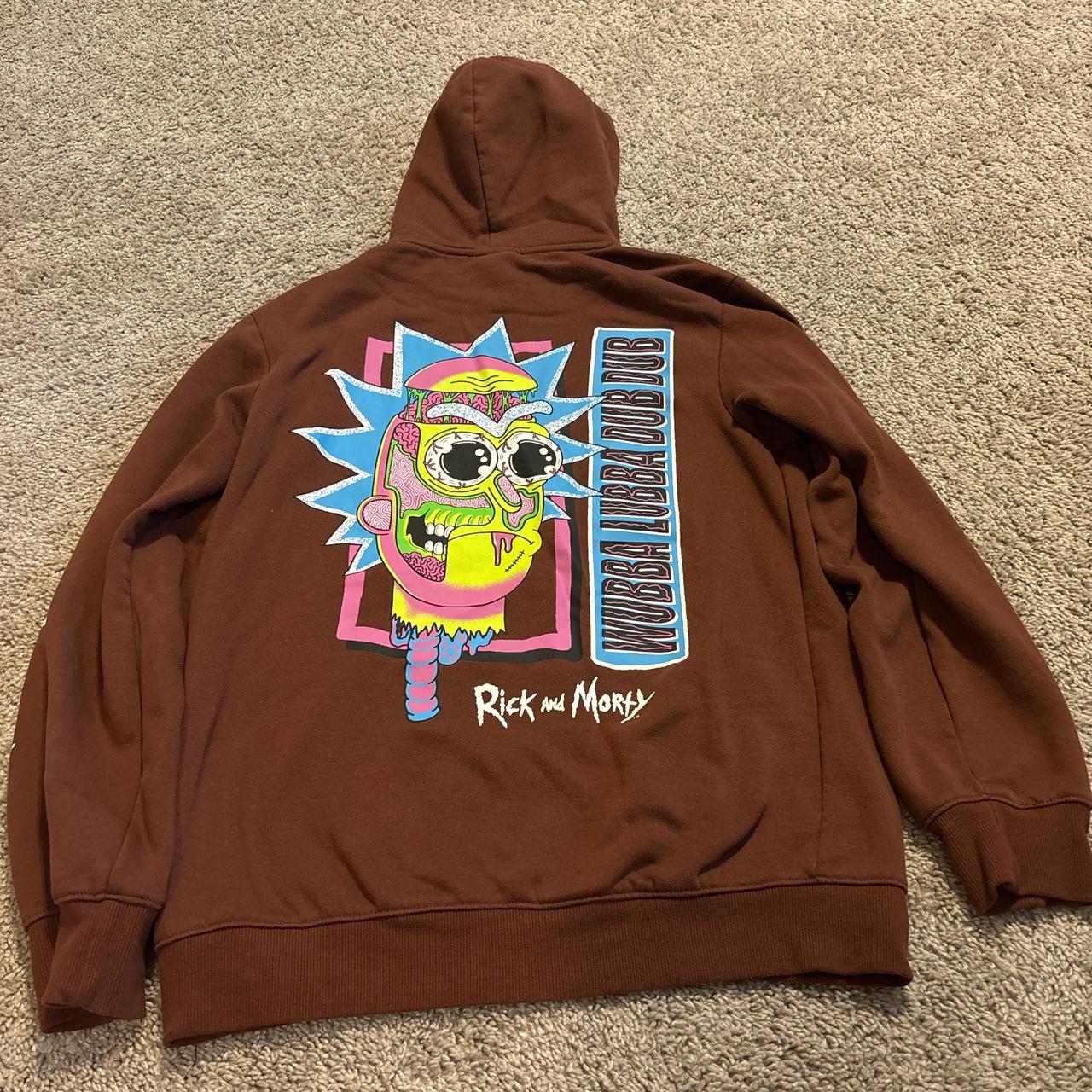 Hoodie Brown Rick And Morty Hoodie H&m H&m Rick And Morty