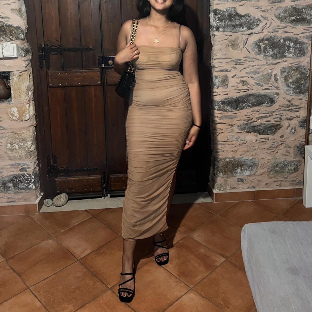 House of CB FORNARINA TAN ORGANZA MESH Depop