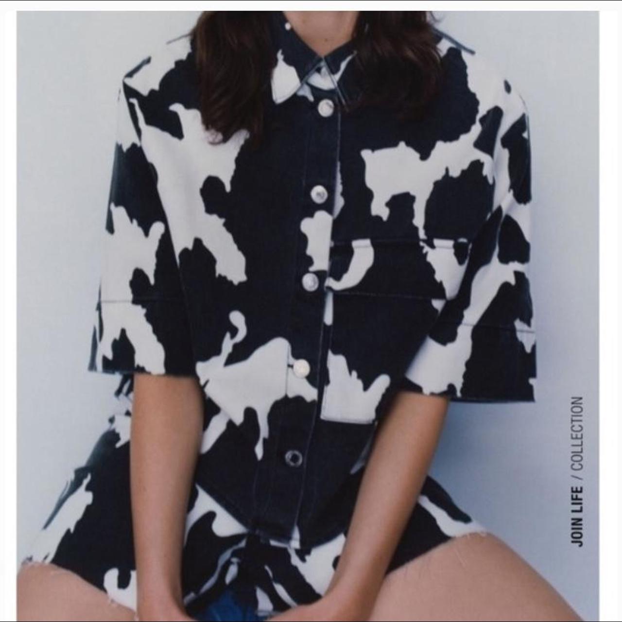 ZARA Animal/Zebra Print Denim Like Fabric Jacket M New | eBay