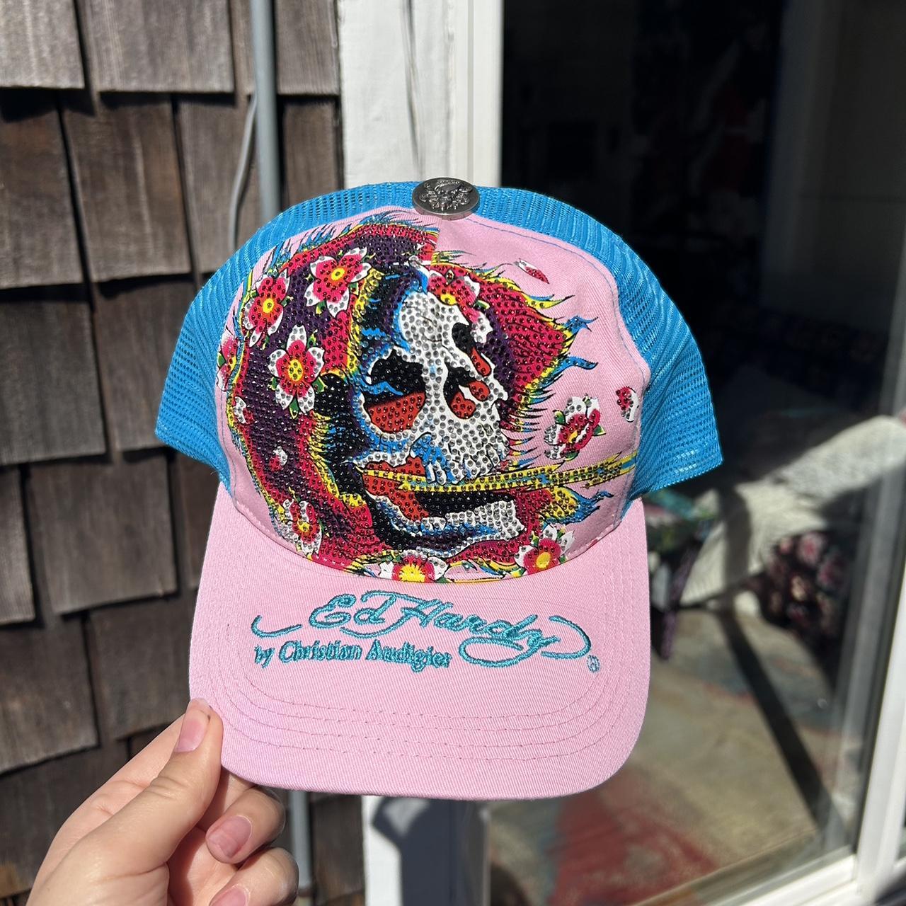 SCULPTOR ed Hardy キャップ Ed Hardy SnapBack Trucker Cap Dedicated To The One I Love Rose