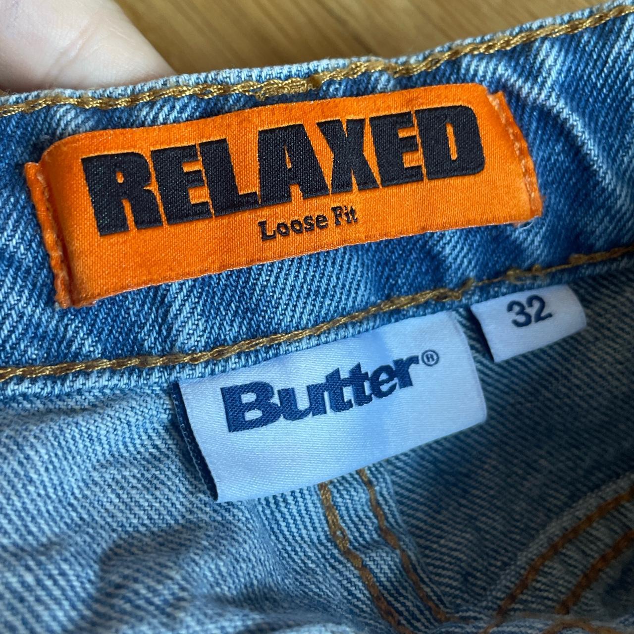 The sickest BUTTER Jeans with orange butterfly... Depop