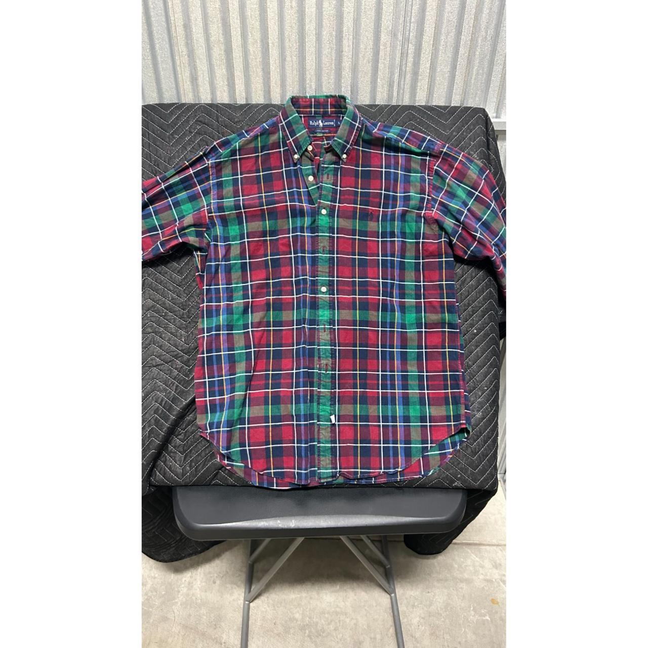 Men’s Polo Ralph Lauren Multicolor cheapest Plaid Button Down Shirt