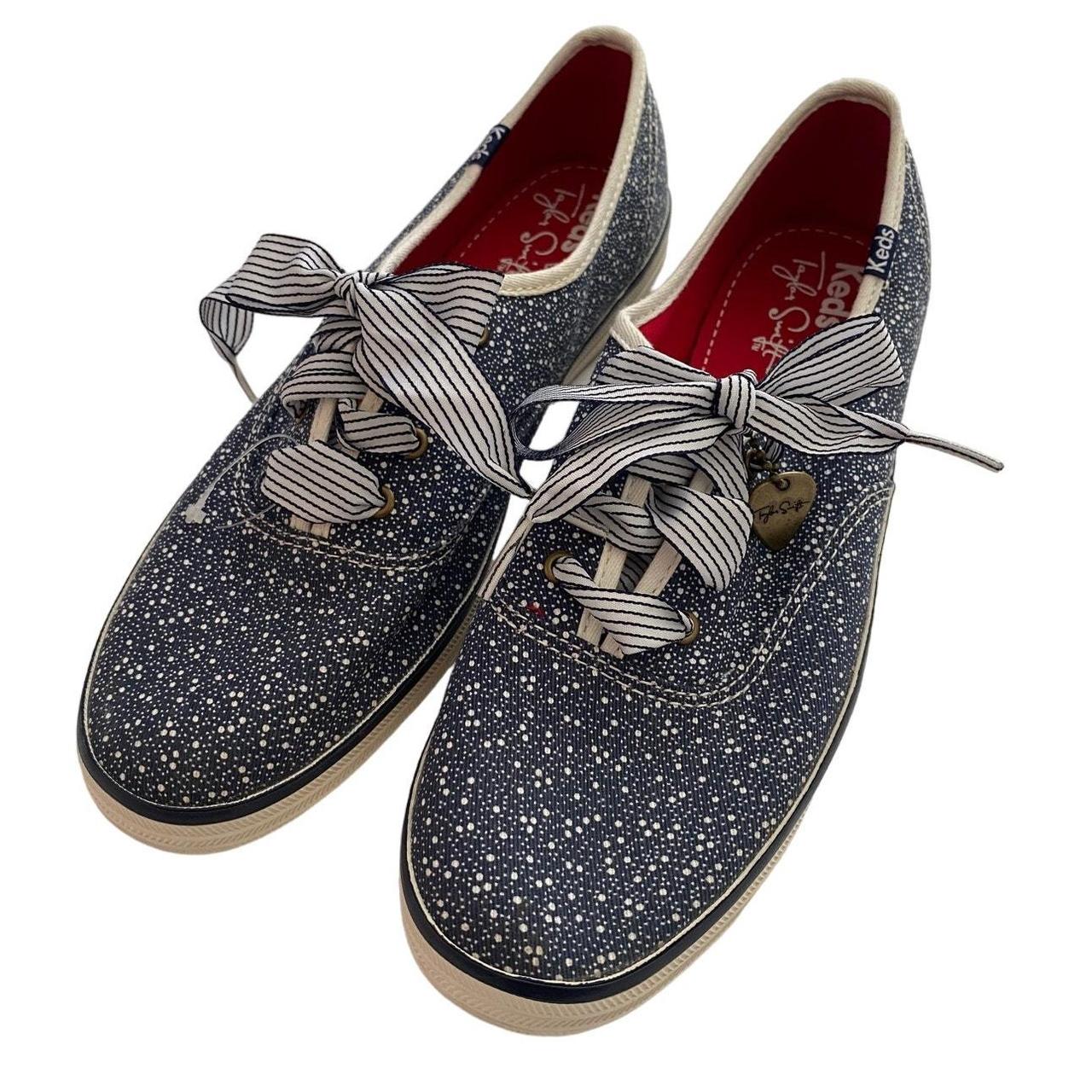 NWOT Keds x Taylor Swift Polka Dot Pattern Navy Blue. Depop