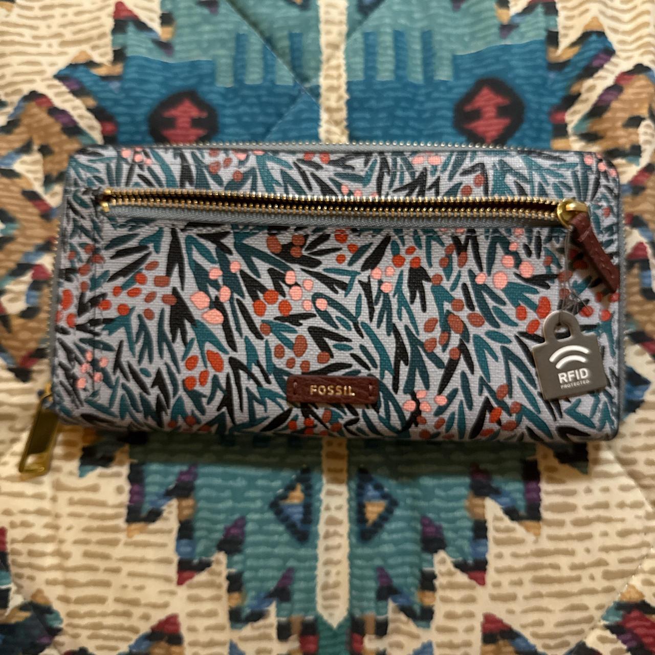 Fossil Women's Wallet - Multi/Blue – Fossil Logan… - image 1