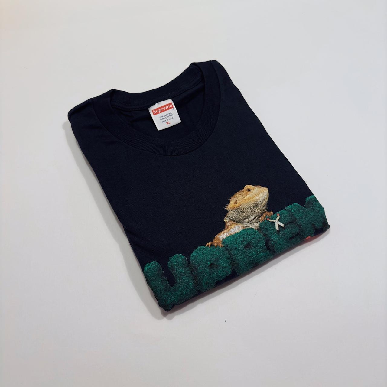 Supreme Lizard Navy Tee • X-Large • Brand new,... - Depop