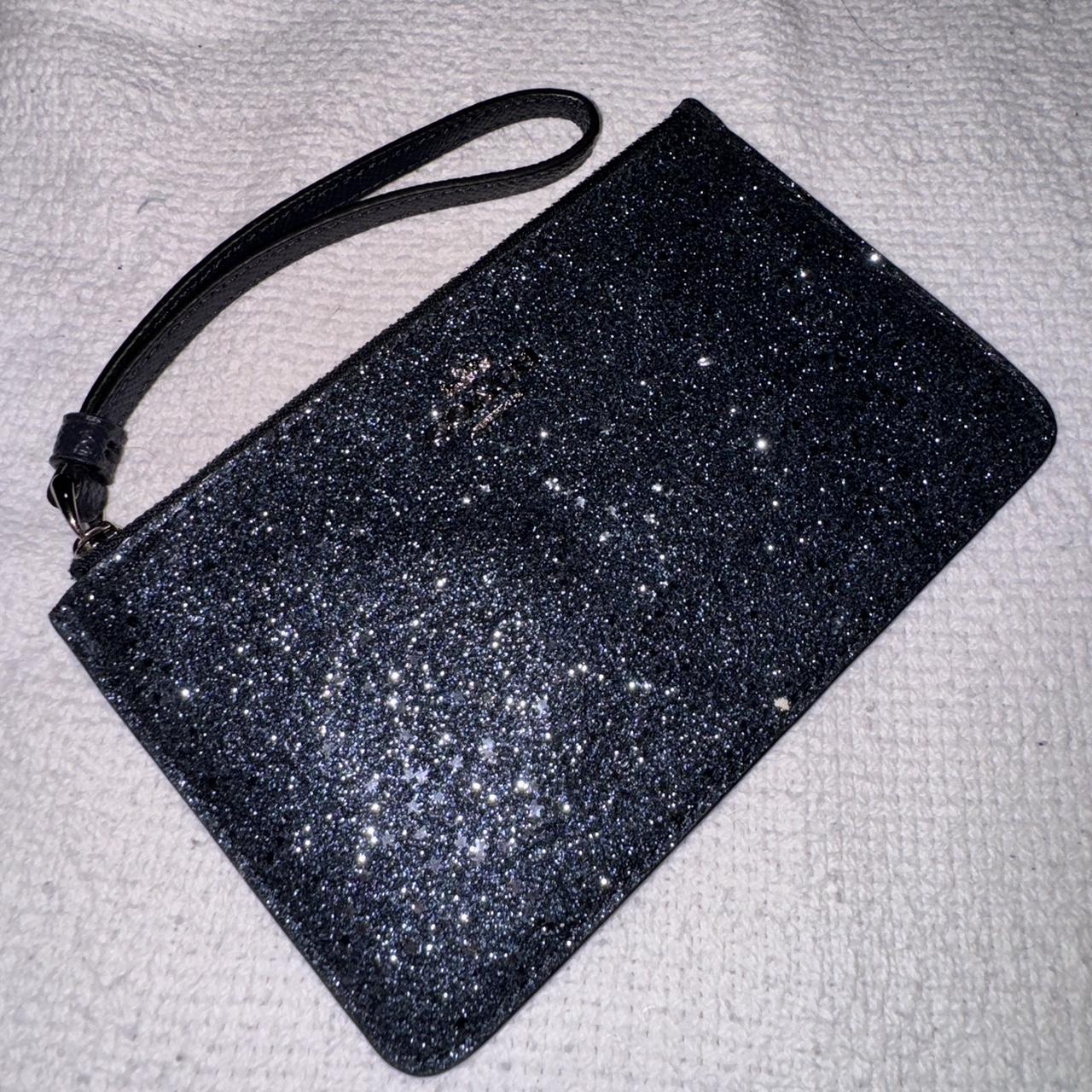 2 COACH factory Midnight and black star glitter wristlets