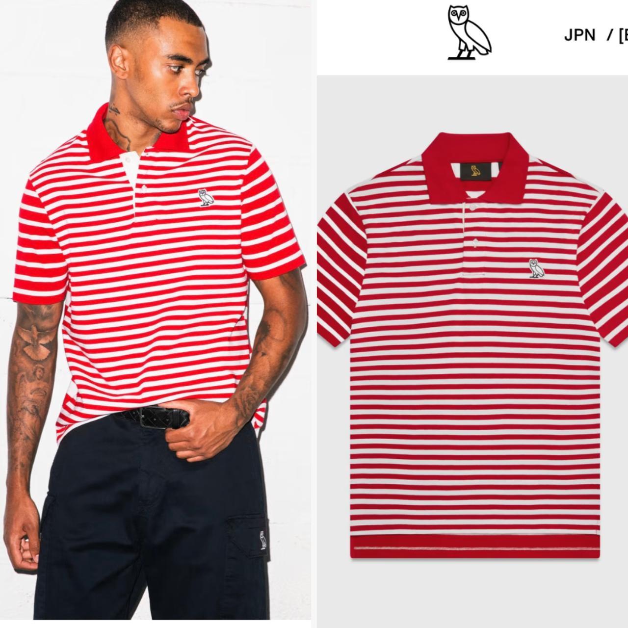 October's Very Own (OVO) 3 orders Stipe Polo Shirt