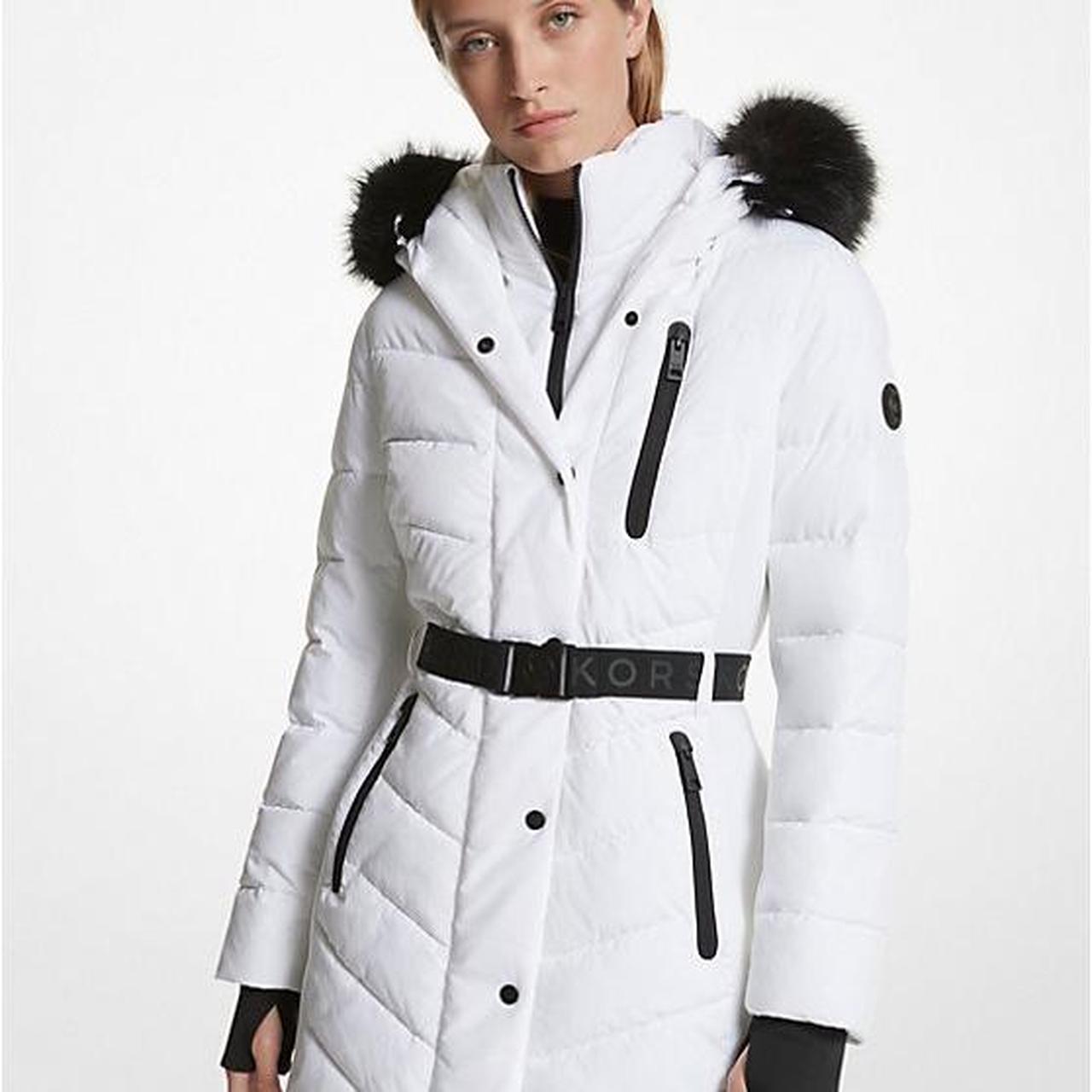 Michael kors white puffer jacket on sale