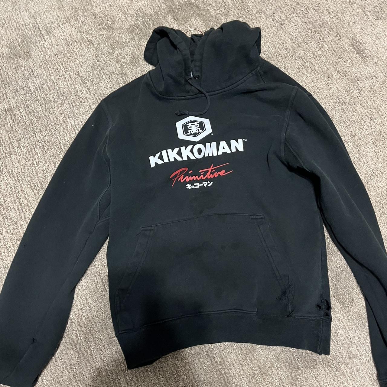 Primitive Kikkoman black and red hoodie Depop