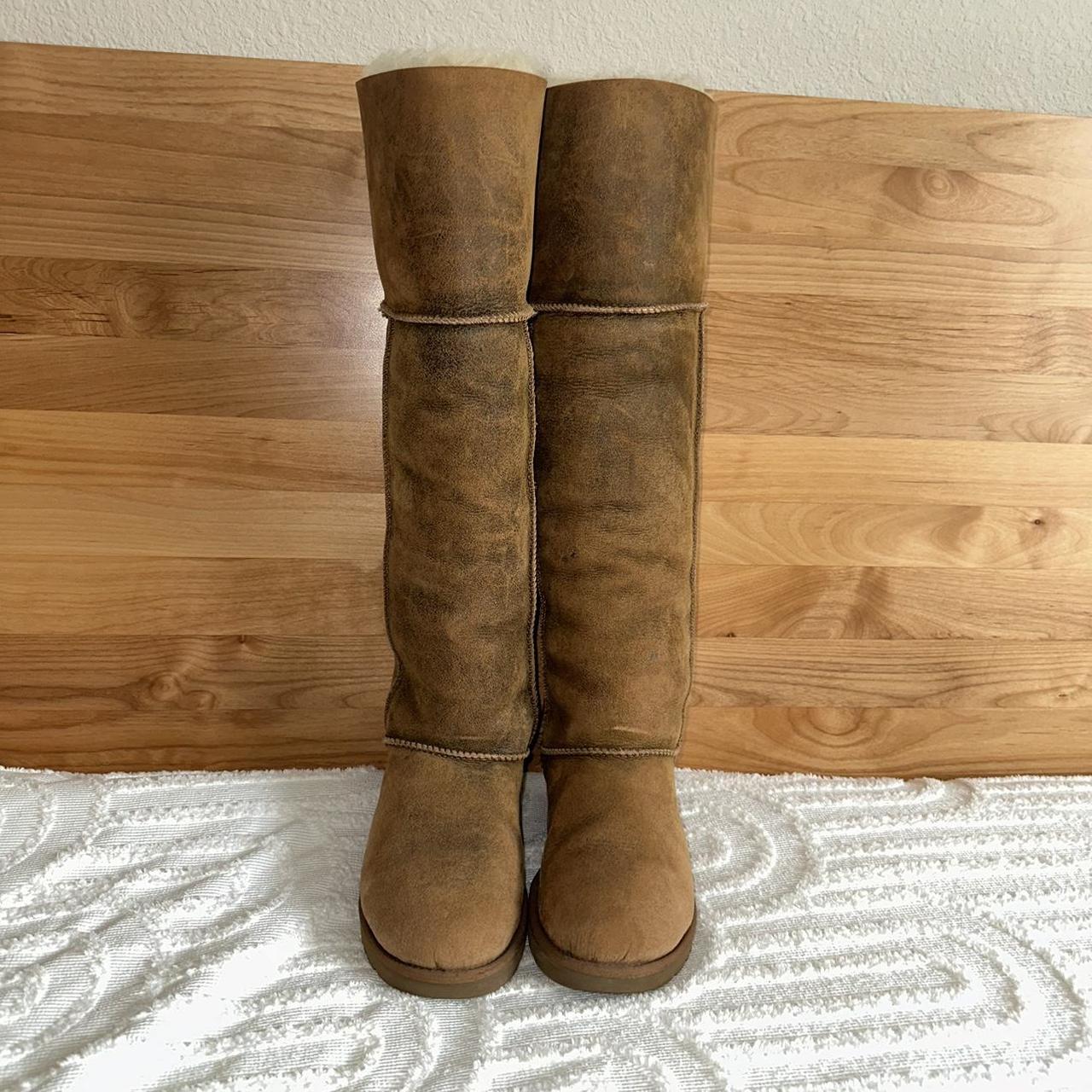 UGG Over the Knee Bailey Button Boot Color: Burnt | Depop