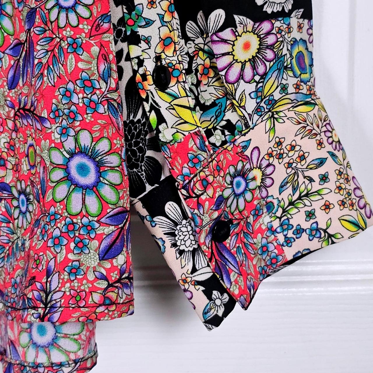 Preloved Women's Blouse - Multi - L – Patchwork F… - image 6