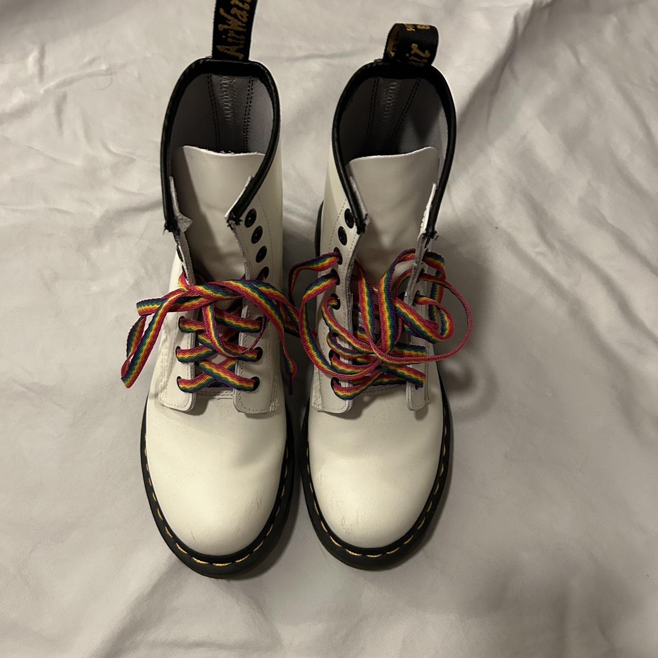 Rainbow laces doc martens best sale