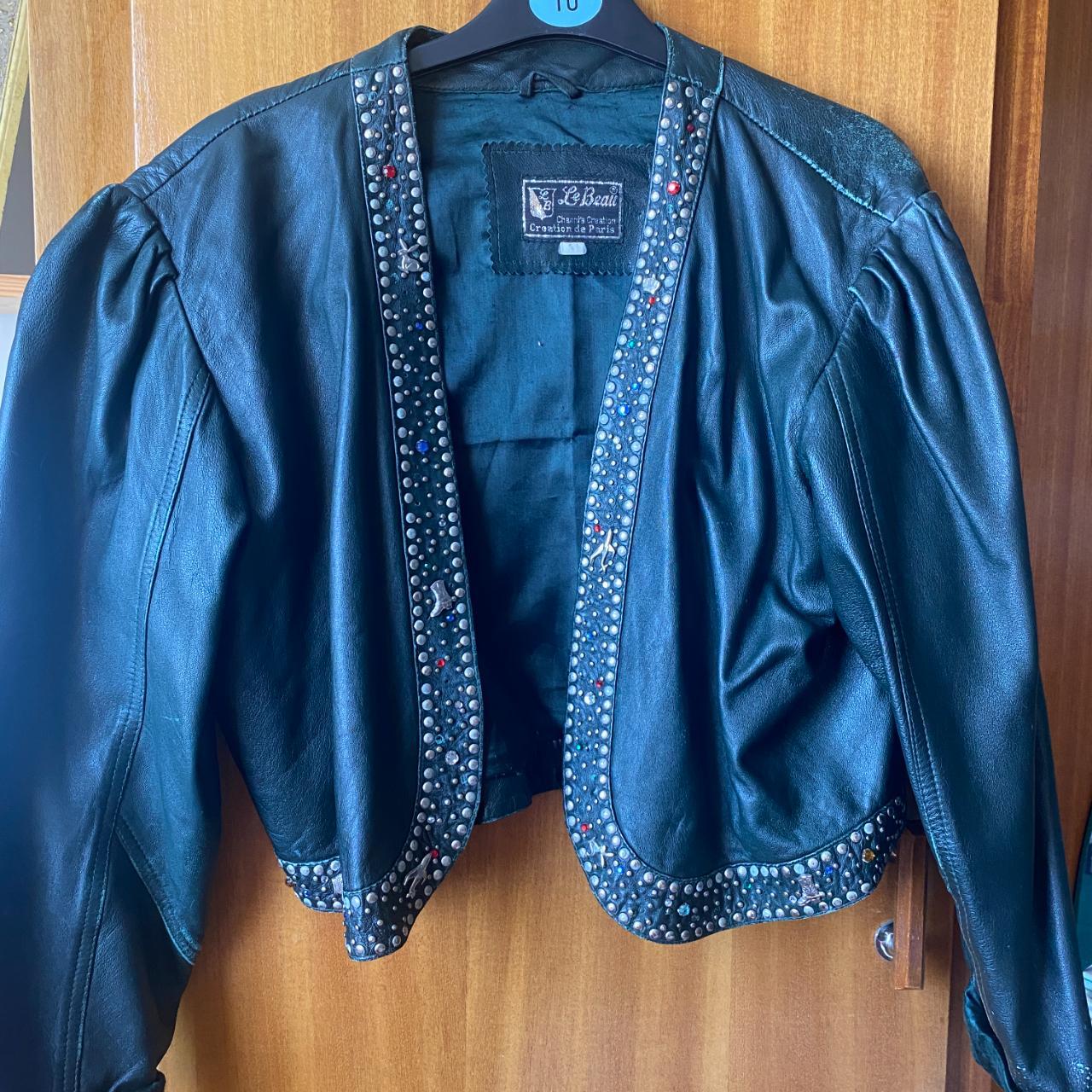 Vintage Leather Bolero Rare Black Womens Wilsons Leather 80s