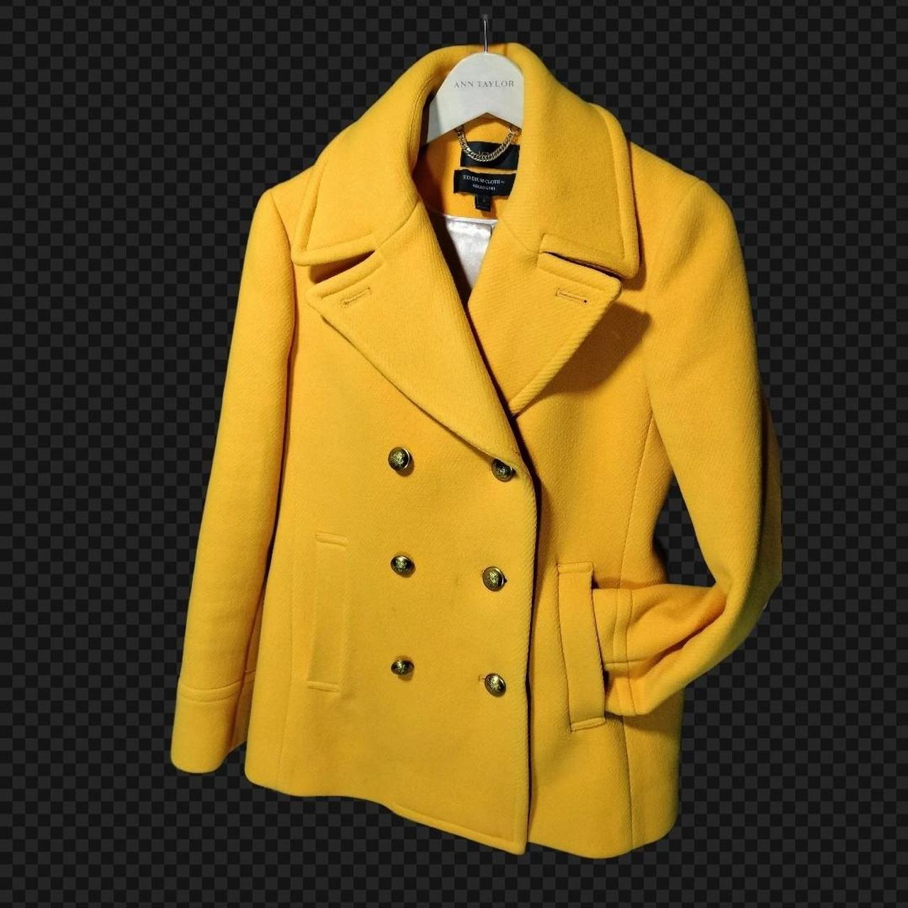 Yellow J.Crew Stadium Cloth peacoat