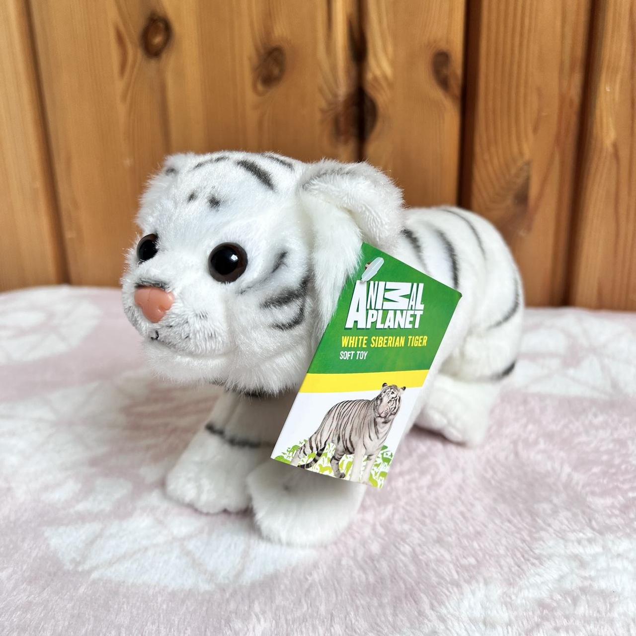 Official animal planet white Siberian tiger plush