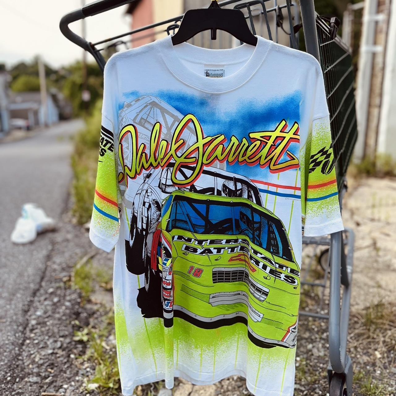 Vintage 90s NASCAR Dale all buy over print shirt