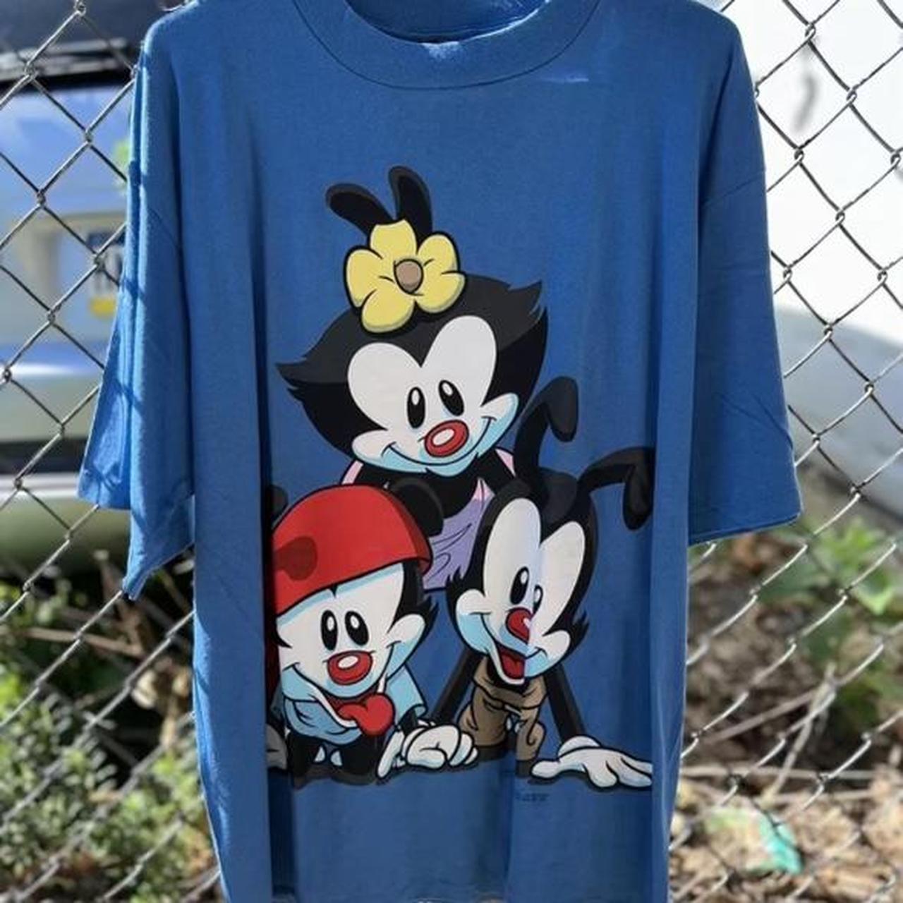 Vintage 90s 1995 NWOT Animaniacs Shirt Blue Wakko | Depop