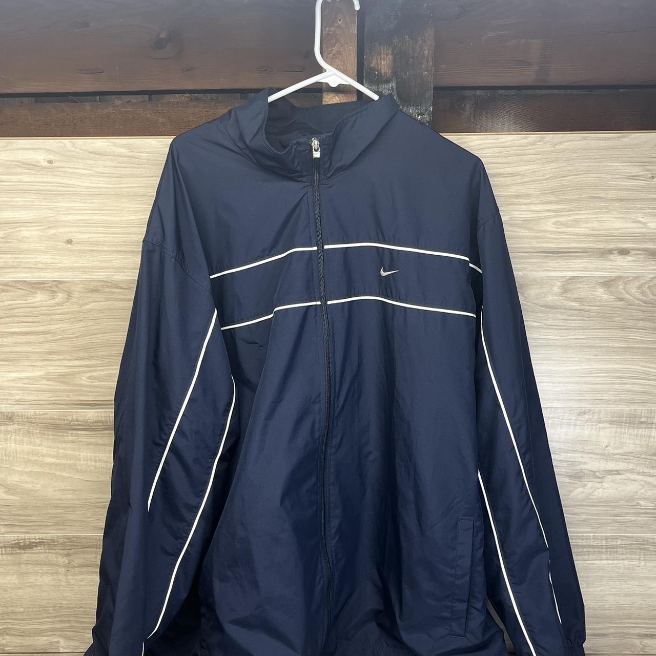 navy blue vintage nike windbreaker