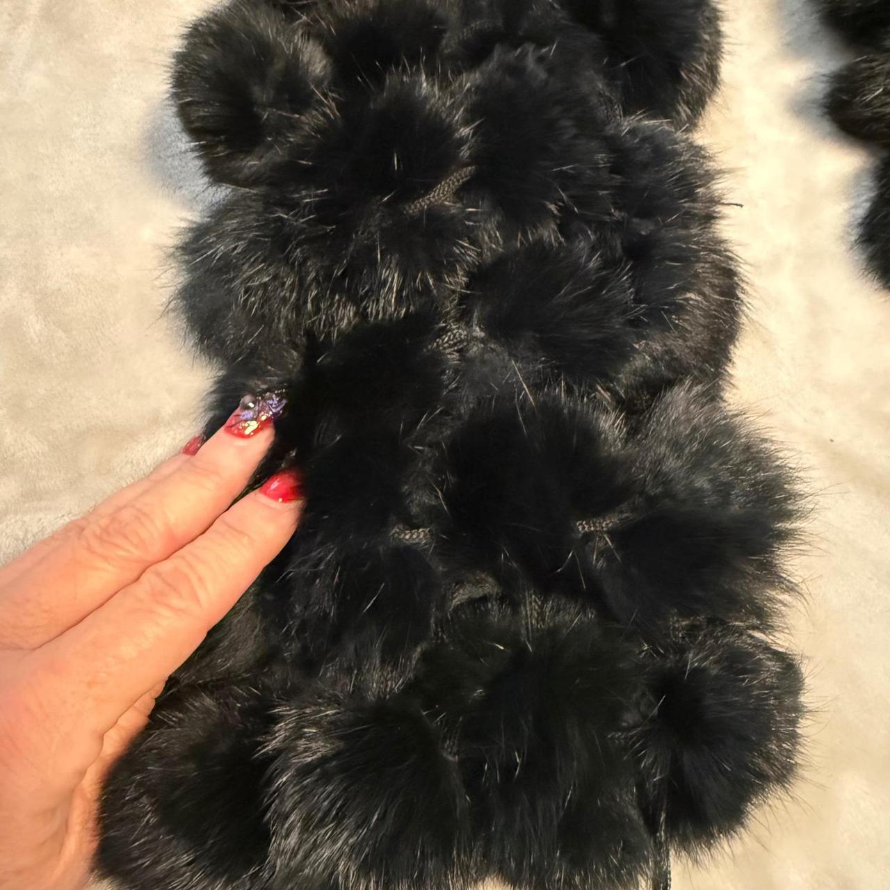 Source Unknown Women's Scarf - Black – Real Mink … - image 2