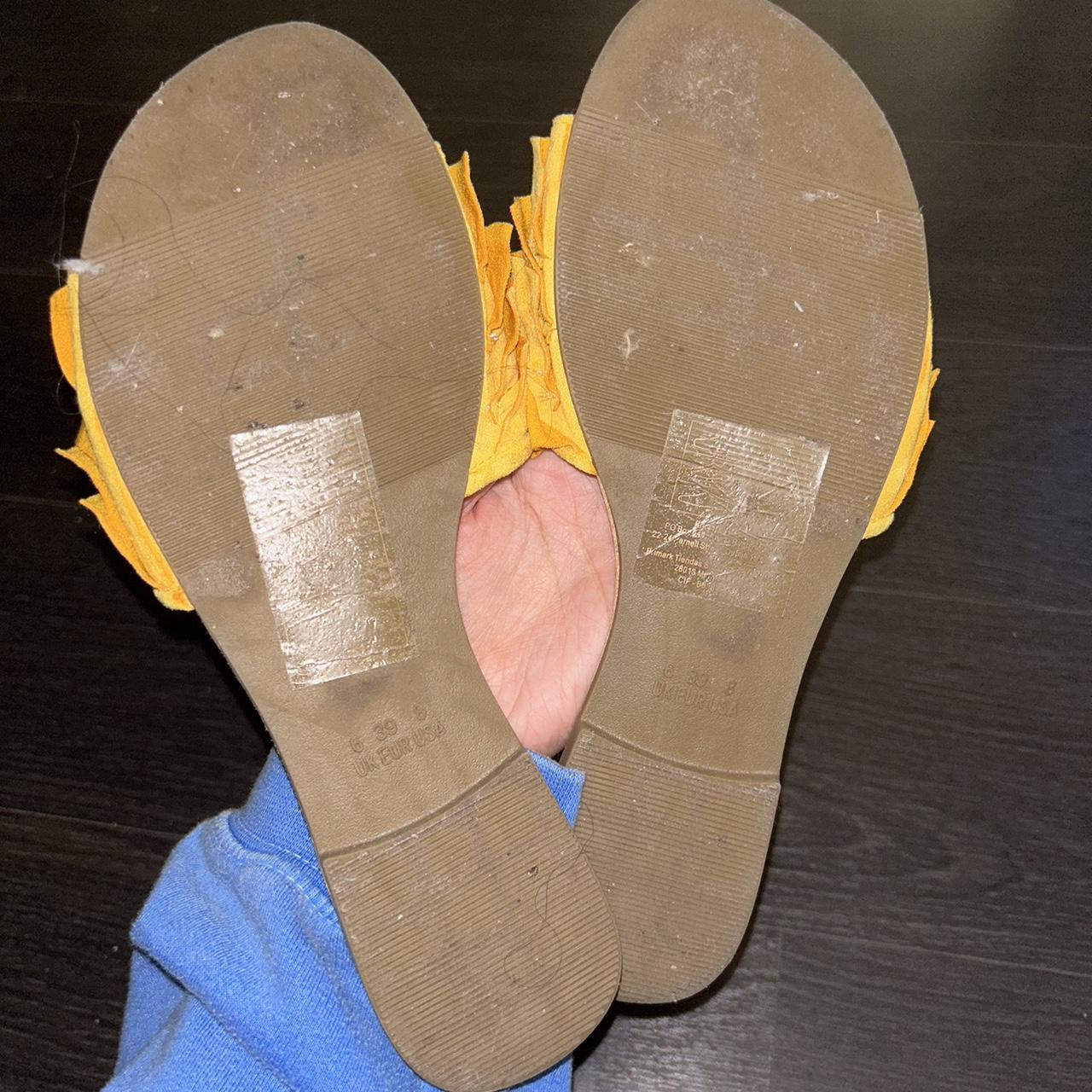 Yellow discount sandals primark