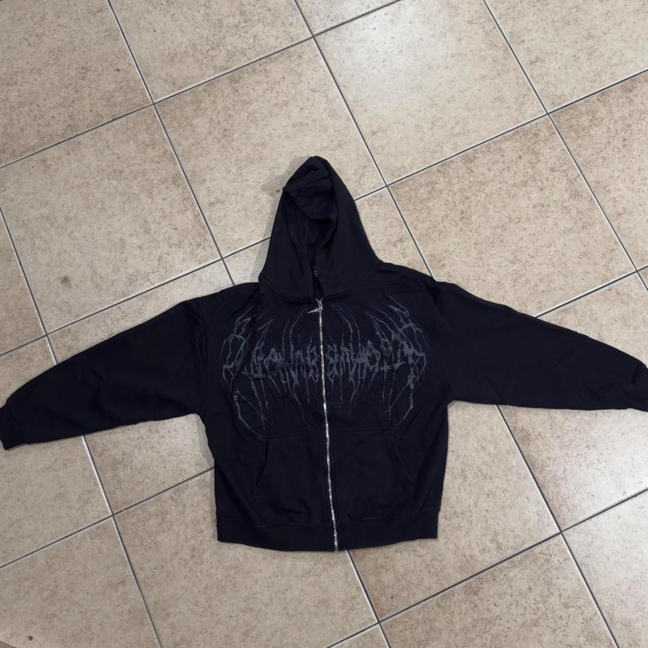 Breathe Divinity Midnight Shadow Zip Up... - Depop