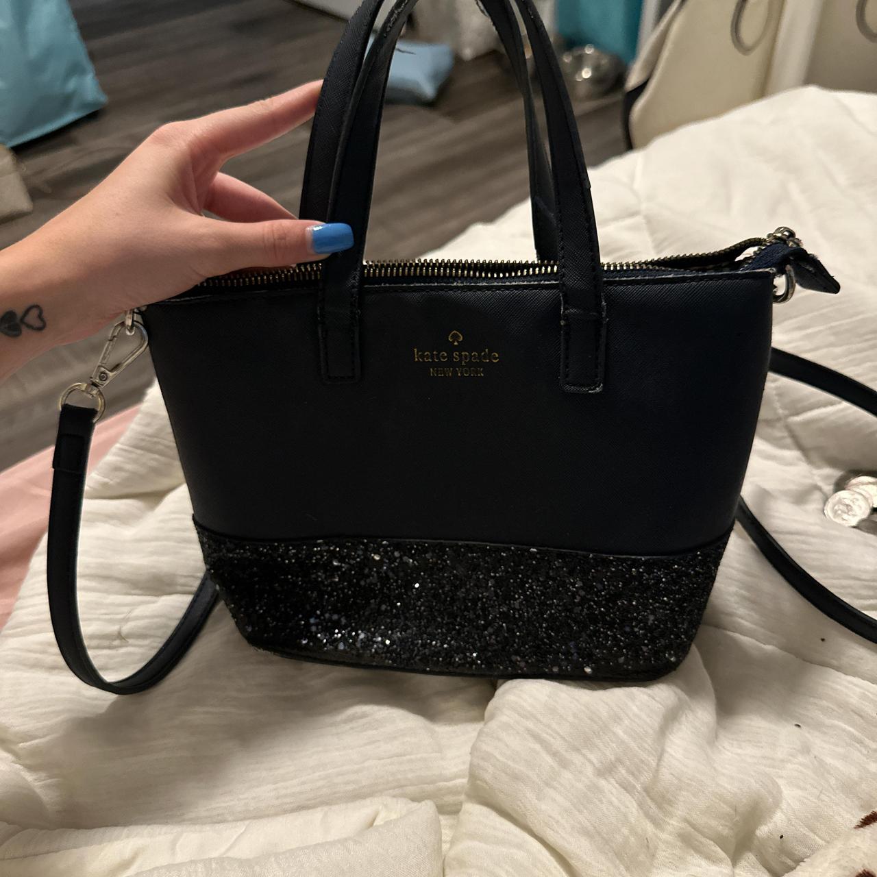 Kate Spade navy blue glitter purse used quite a bit. Depop