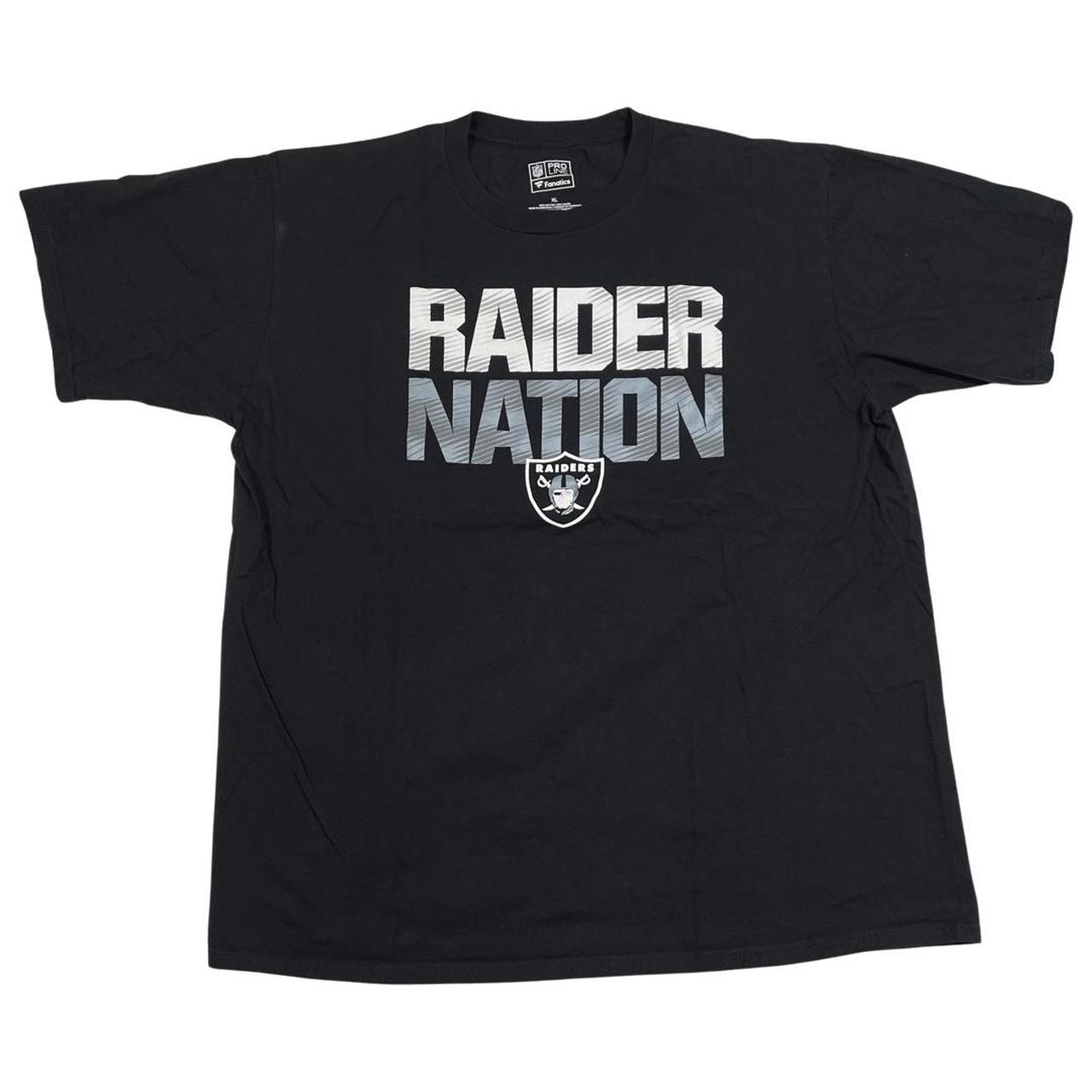 NFL Team Apparel Raiders t-shirt with big logo. - Depop