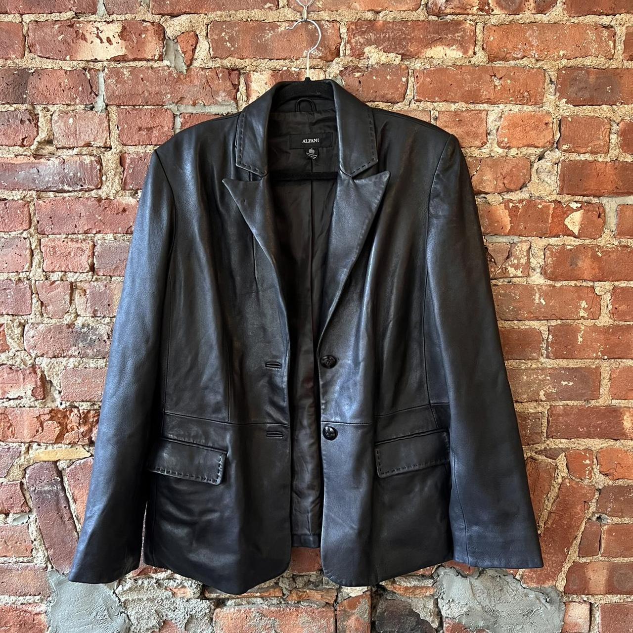 Leather store Black Alfani Blazer