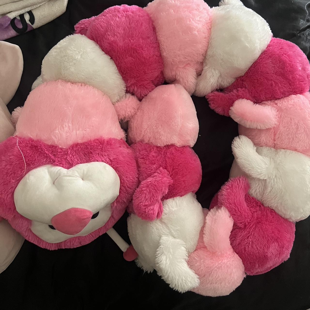 long pink caterpillar stuffie its gotta be like 6ft. Depop