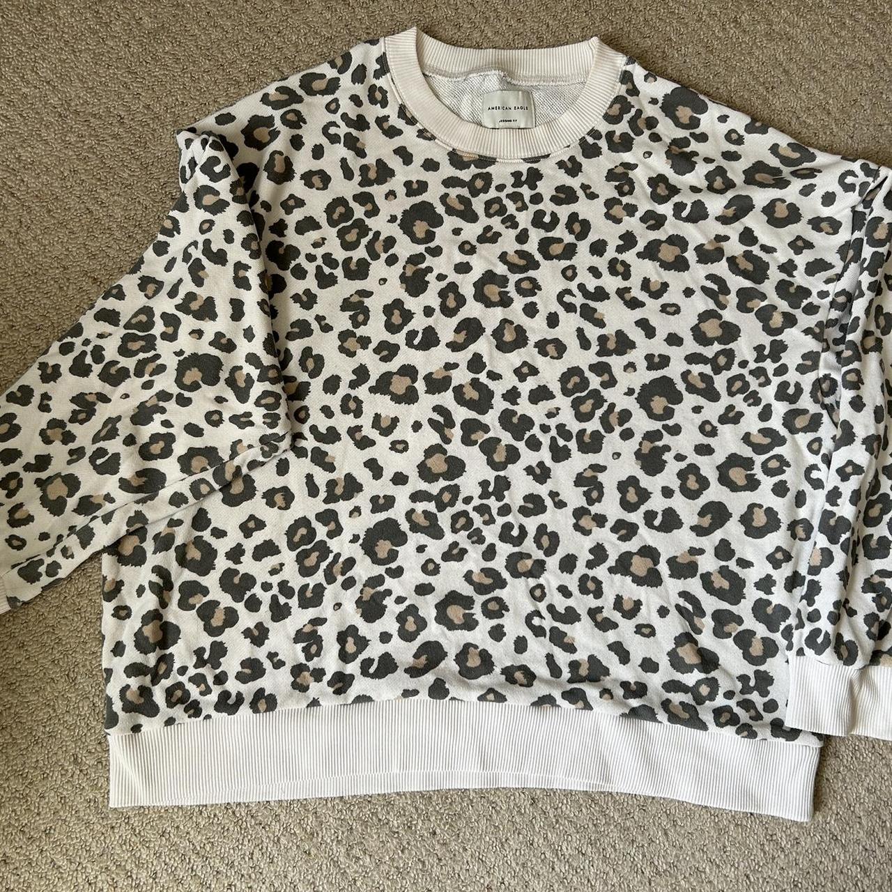 American eagle leopard sweatshirt best sale