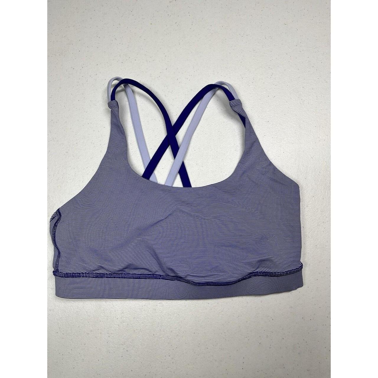 Lululemon Purple Striped Energy Strappy Work Out. Depop