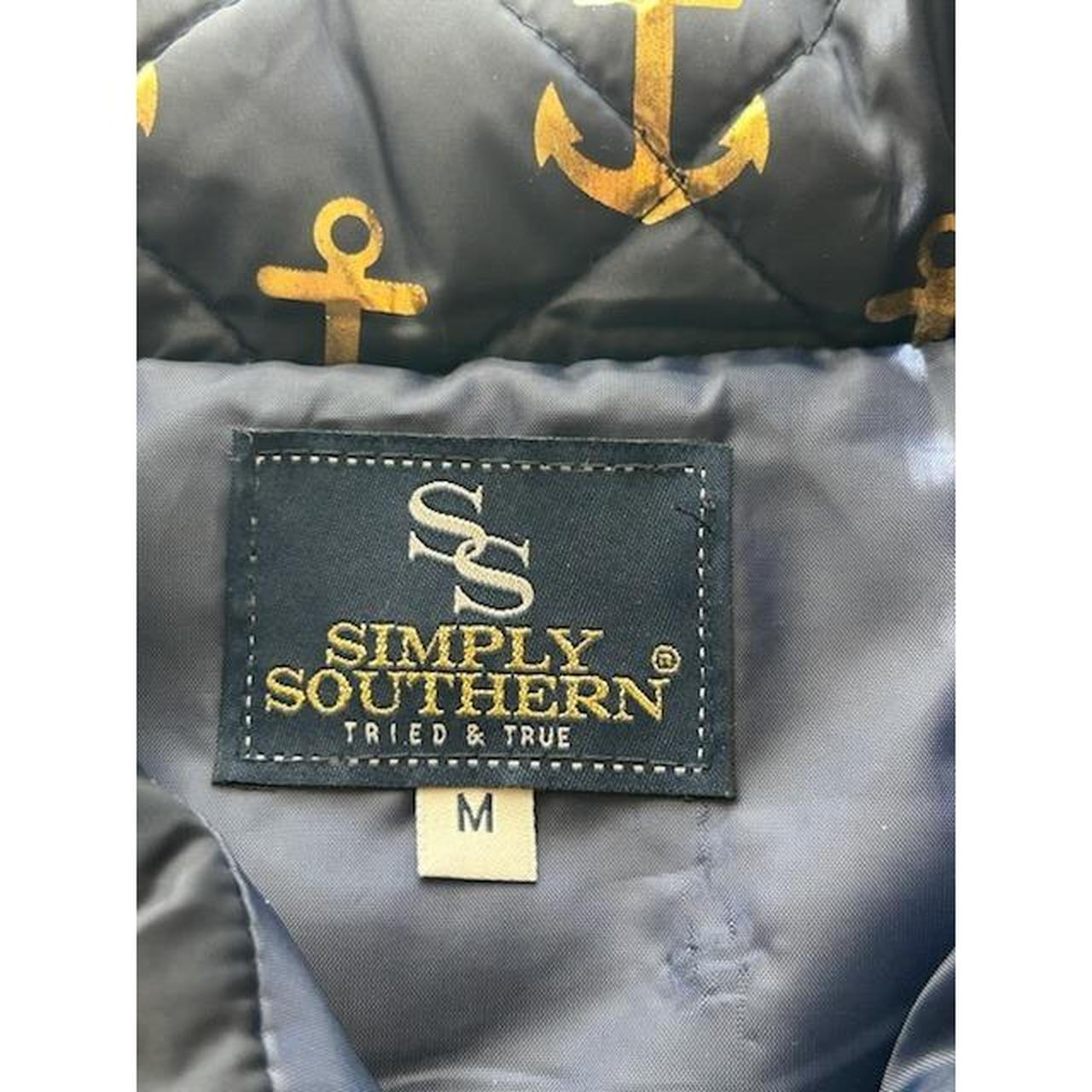 Preloved Women's Vest - Blue/Gold - M – Simply So… - image 4