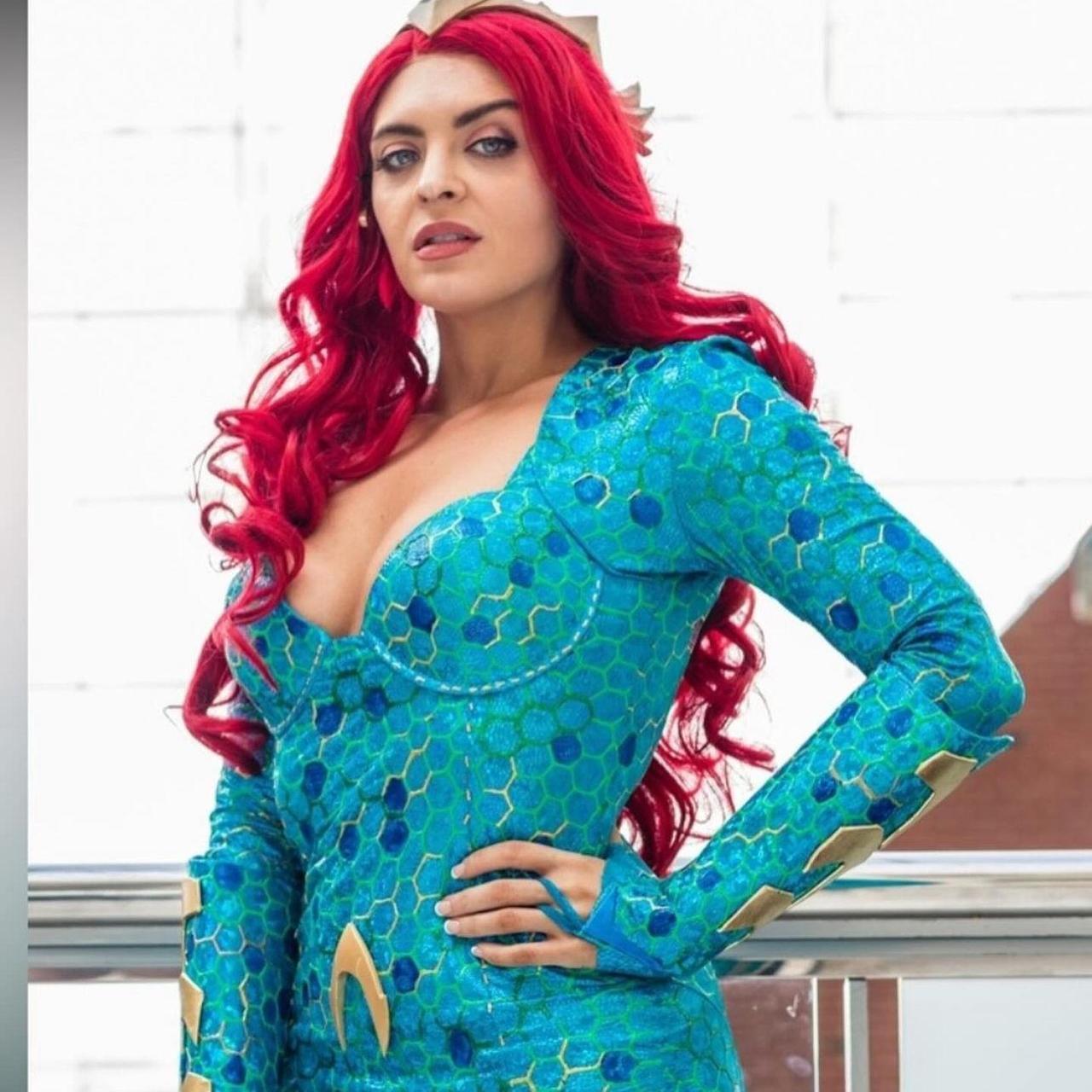 Puff painted top Mera Cosplay Suit