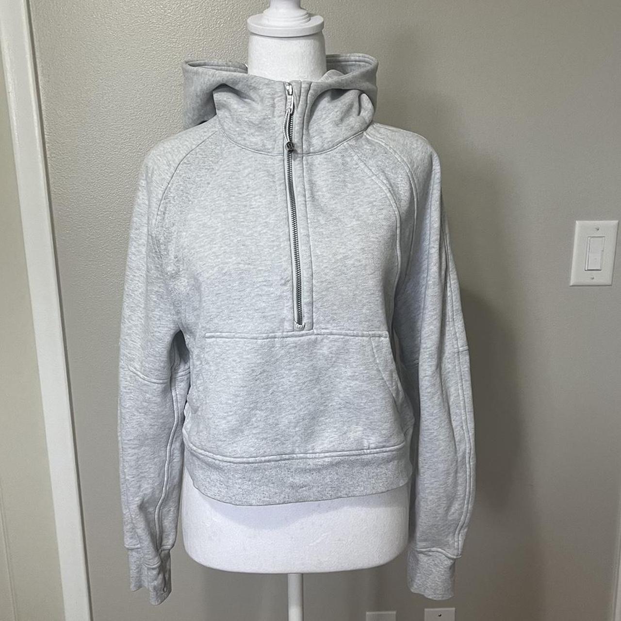 Lululemon Heathered Core Light Grey Oversized Scuba newest 1/2 Zip Hoodie XS/S