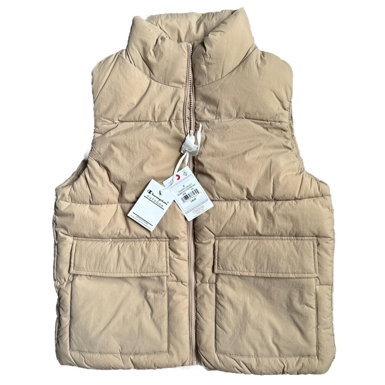 Champion Puffer Vest New Woven Utility Mens M Tan. Depop