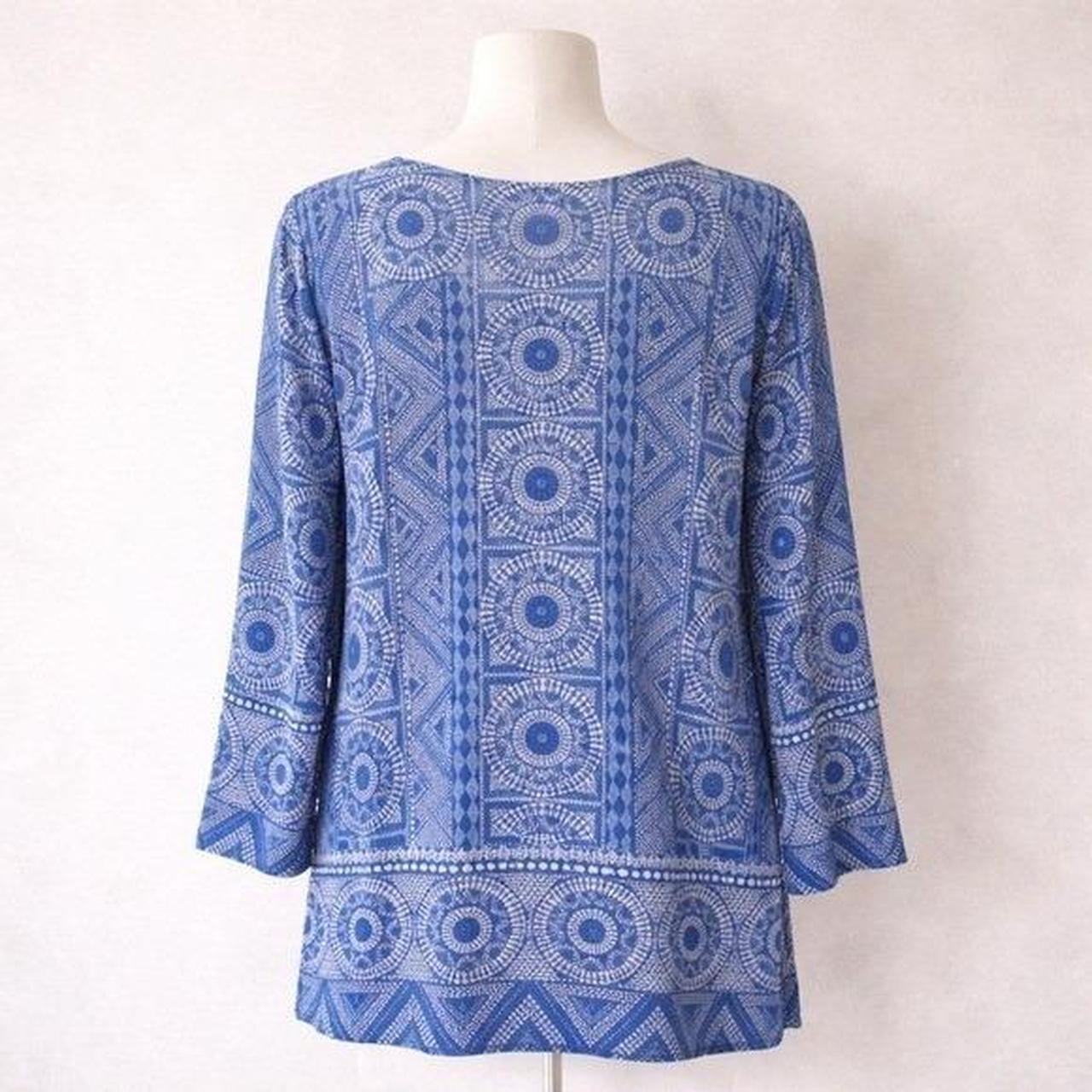 Ruby Rd. Women's Blouse - Blue/White - M – Ruby R… - image 2