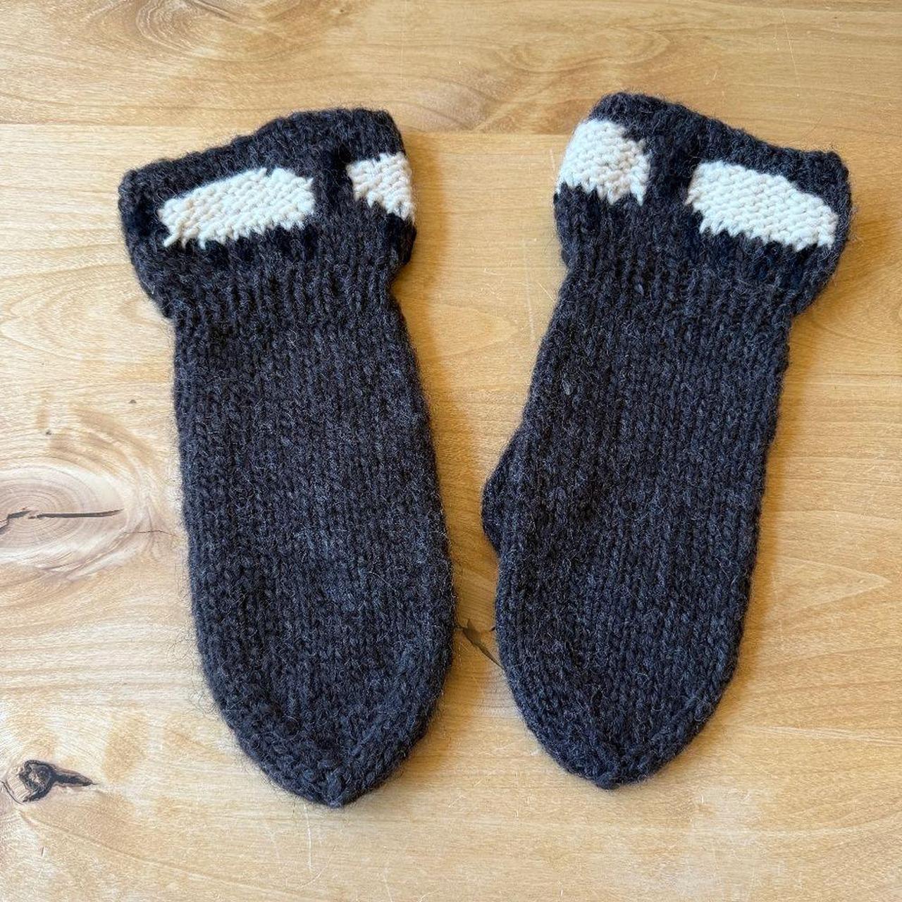 Source Unknown Women's Mittens - Grey – HAND KNIT… - image 2