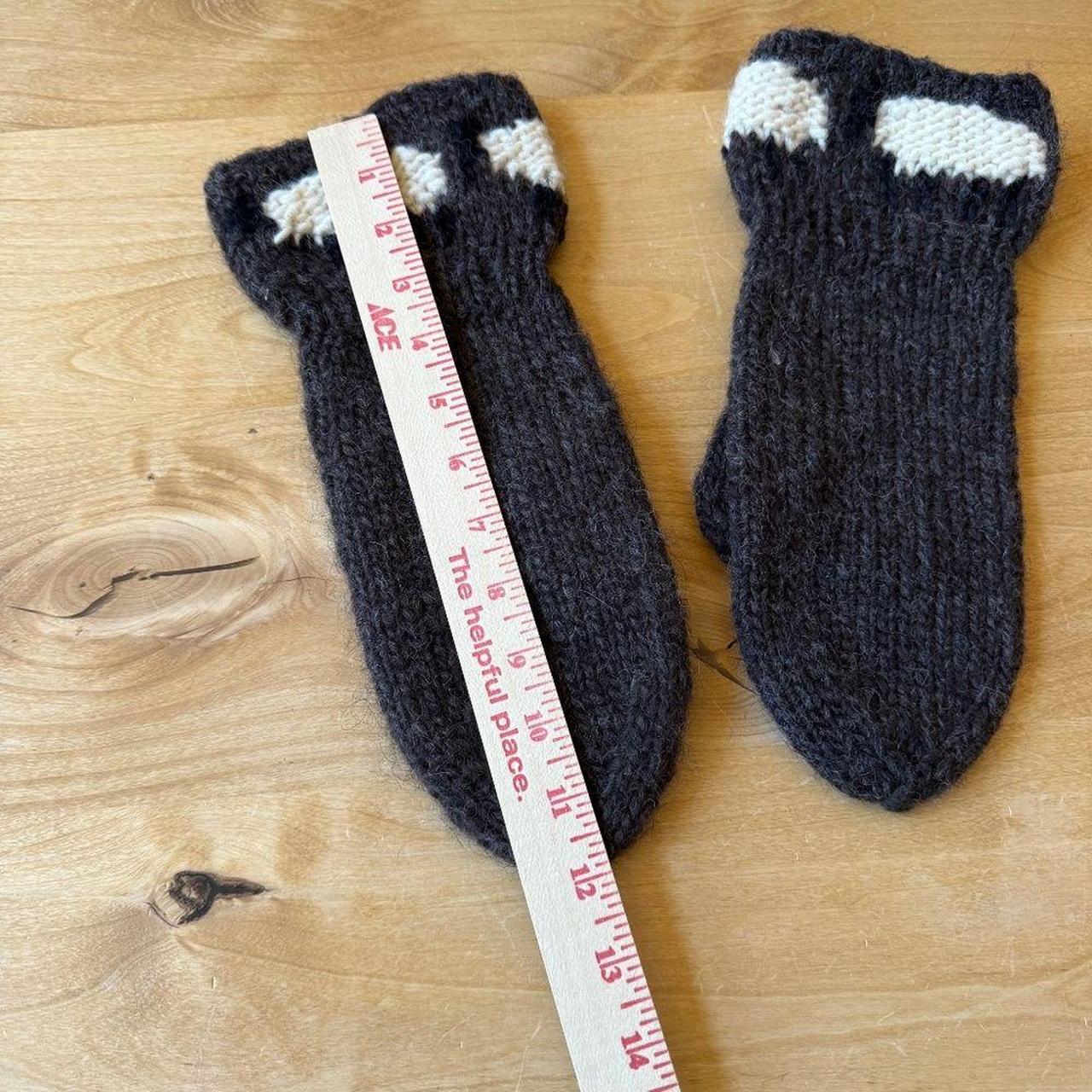 Source Unknown Women's Mittens - Grey – HAND KNIT… - image 4