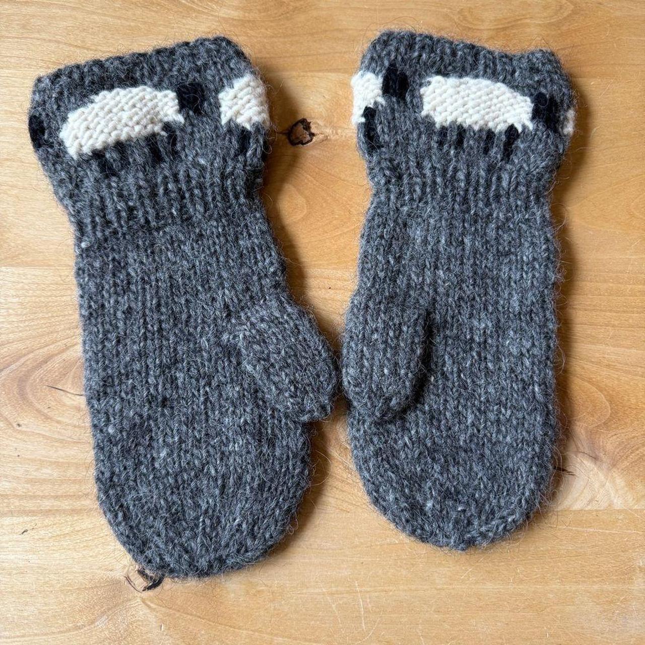 Source Unknown Women's Mittens - Grey – HAND KNIT… - image 3