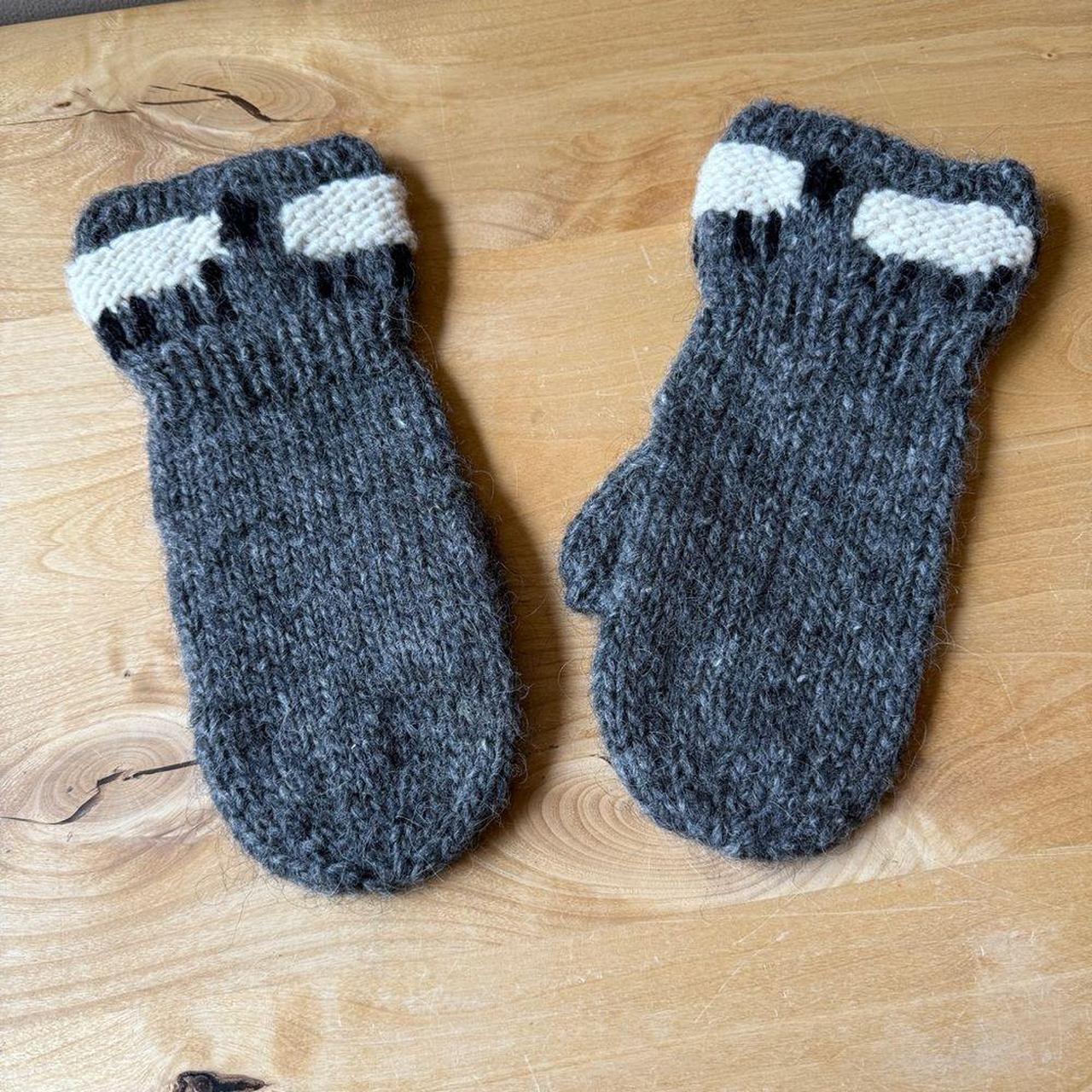 Source Unknown Women's Mittens - Grey – HAND KNIT… - image 2