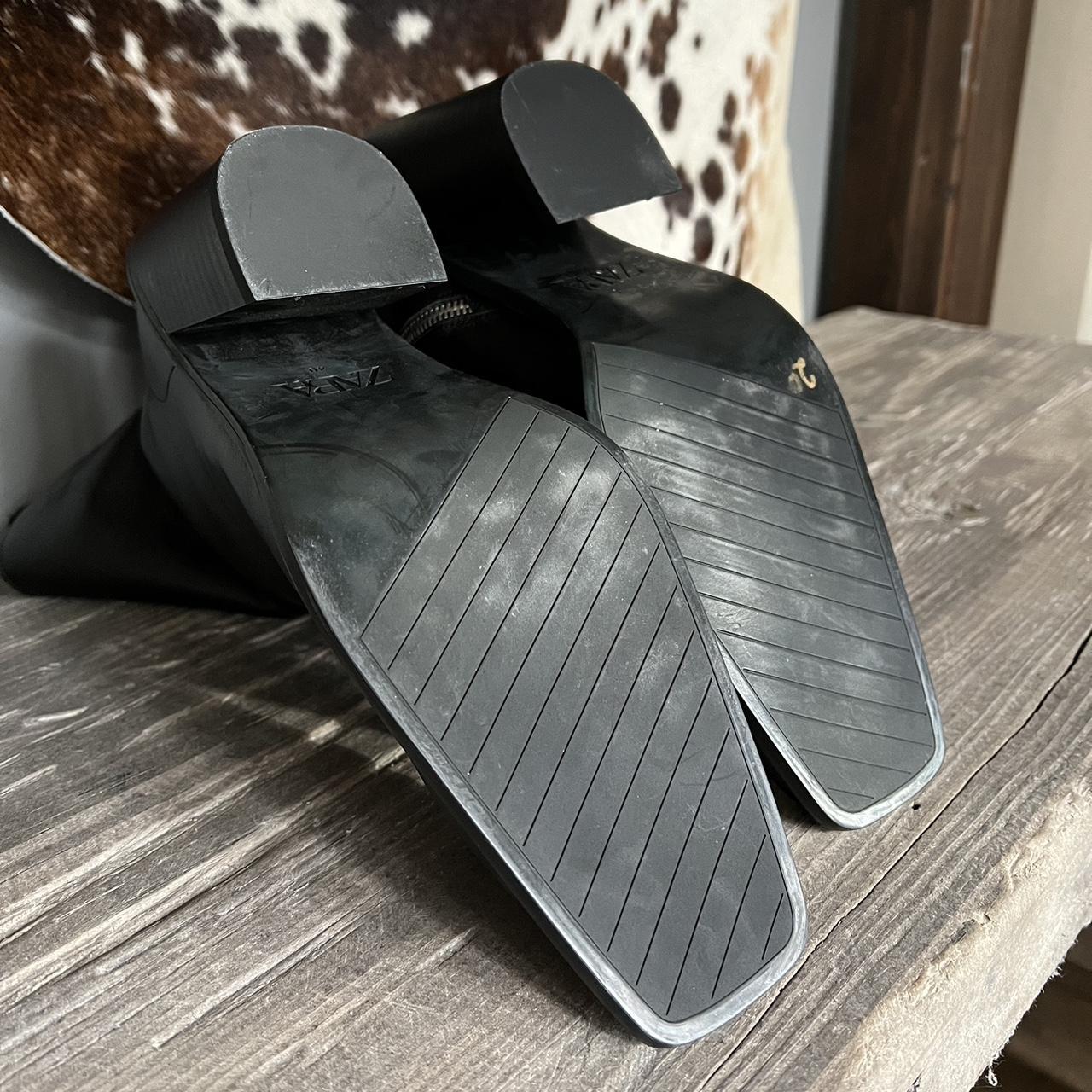 zara black boots womens