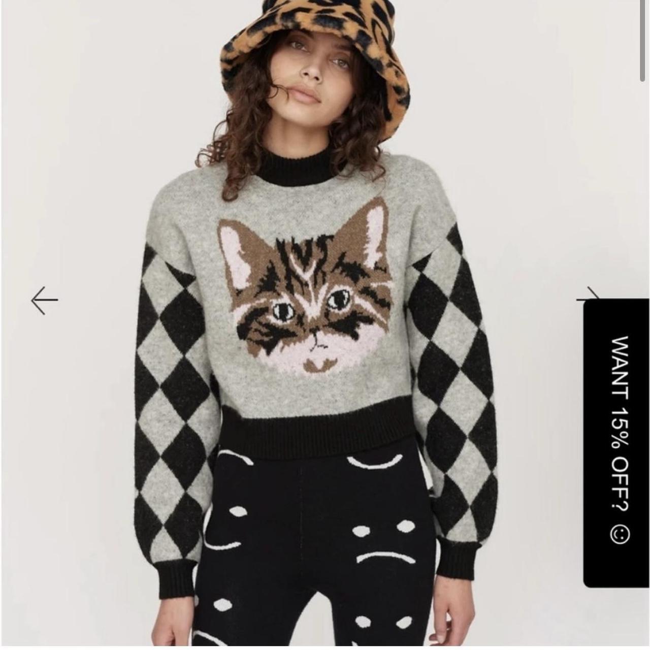 Lazy Oaf Women's Sweater - Multi/Grey - XS – Lazy… - image 3