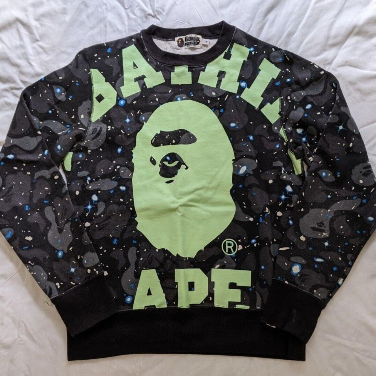 BAPE Glow In Dark SPACE CAMO Jumper Sweatshirt