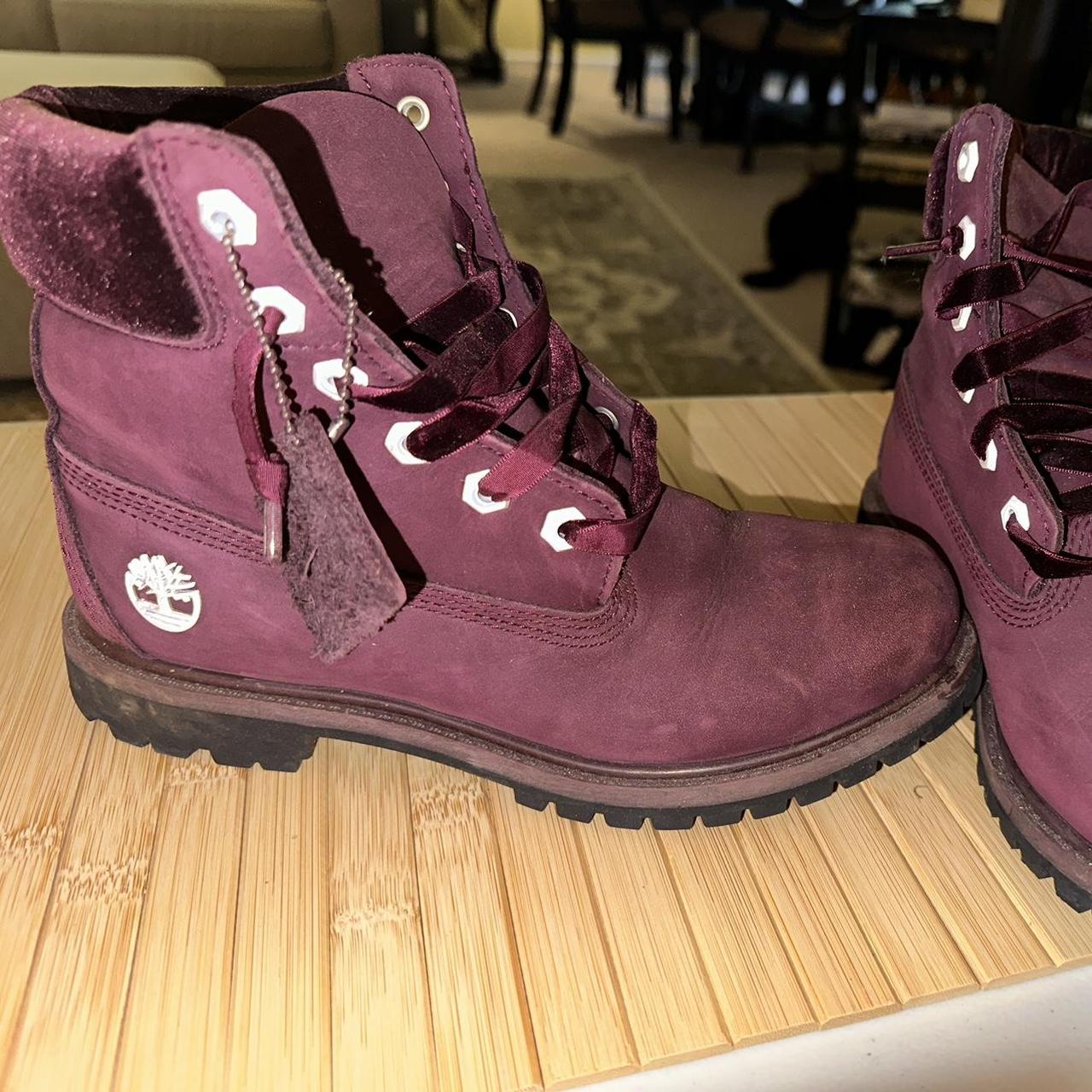 Limited edition burgundy timberlands hotsell