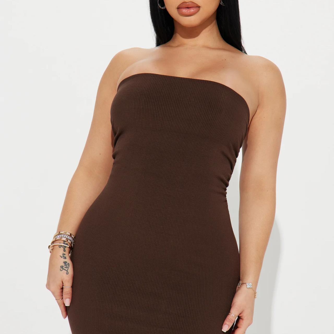 Fashion nova bodycon tube top dress brand new - Depop