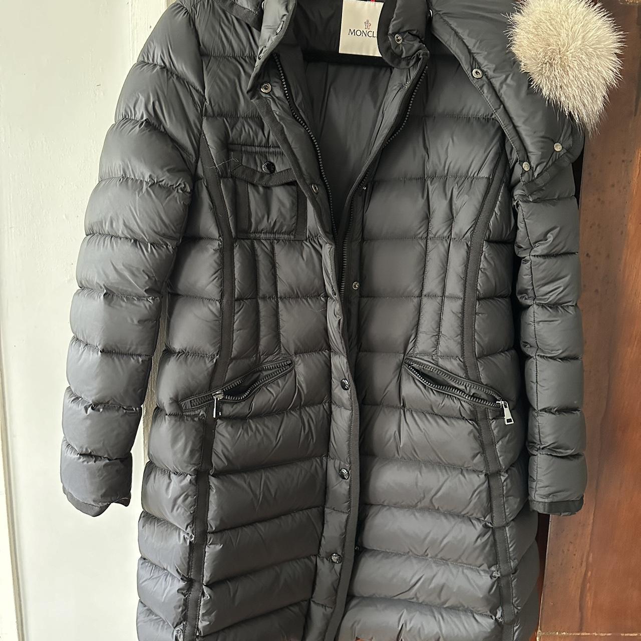 Grey moncler coat womens best sale