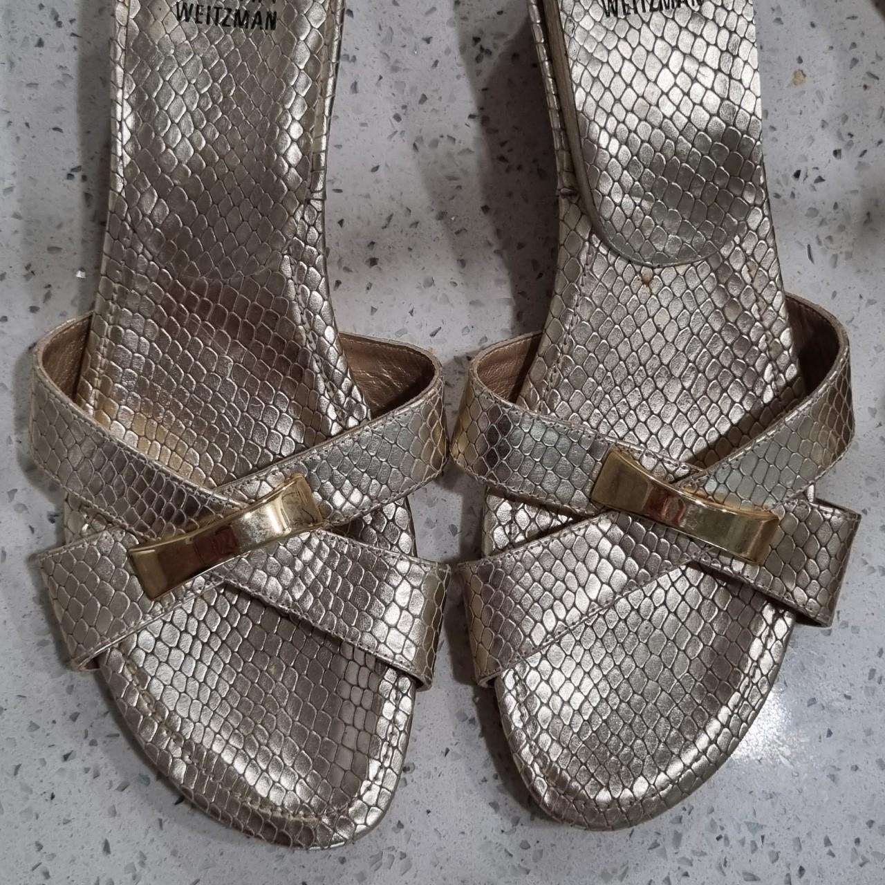 Stuart Weitzman Women's Slides - Gold - US 10 – S… - image 1